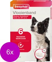 Beaphar Vlooienband 6 Mnd Hond 65 cm - Anti vlooienmiddel - 6 x Wit