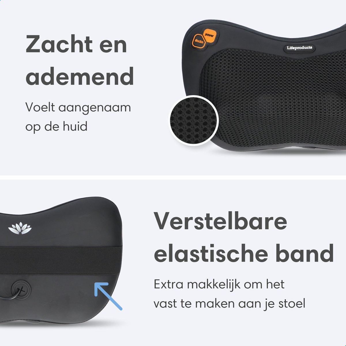 Lifeproducts Shiatsu Massagekussen Draadloos - Elektrisch Nekmassage Apparaat - Massage Apparaten - Nek en Schouder Massage Apparaat - Massageapparaten met Infrarood Verwarming — cadeau in Verzorging - foto 6
