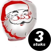Wensballon Kerstman / Kerst thema wensballonnen - SET 3 STUKS