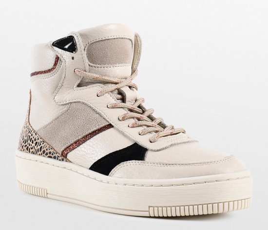 PS Poelman - Esquimo - Dames - Hoge Sneaker - Maat 39 - Off White / Multi |  bol.com