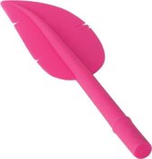 balpen Pluim 18 x 4 cm siliconen roze