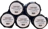 DULA - Dymo Compatibel 4XL Labels S0904980 - 104 x 159 mm - 220 Etiketten per rol - 5 Rollen