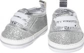 poppenschoenen junior 38-45 cm zilver/wit