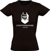 Staffordshire Terrier Dames T-shirt | Hond | Dier | Dierendag | Huisdier | Vriend | Grappig | Cadeau | Zwart