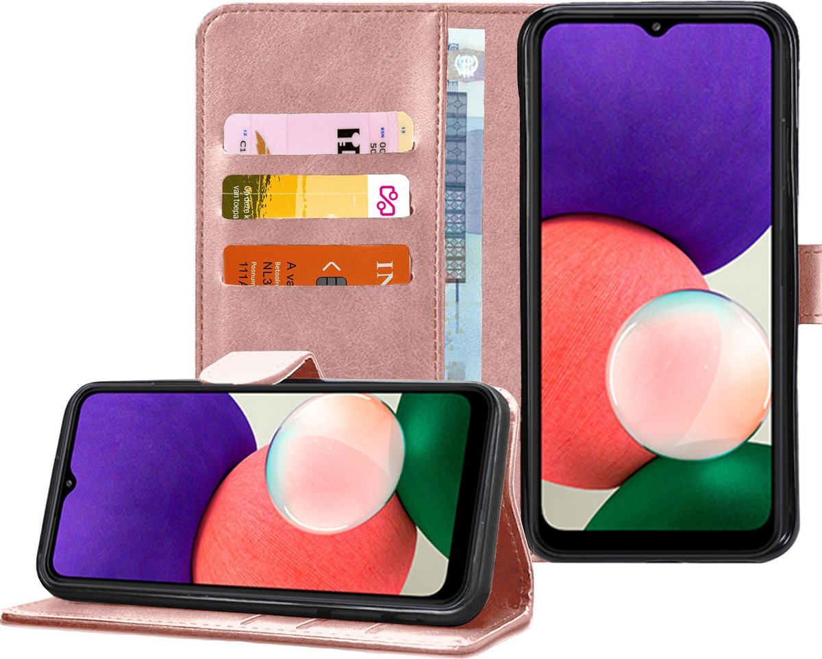 Hoesje geschikt voor Samsung Galaxy A22 4G - Bookcase Portemonnee Rose