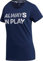 adidas Performance W In Play Tee T-shirt Vrouwen blauw Heer