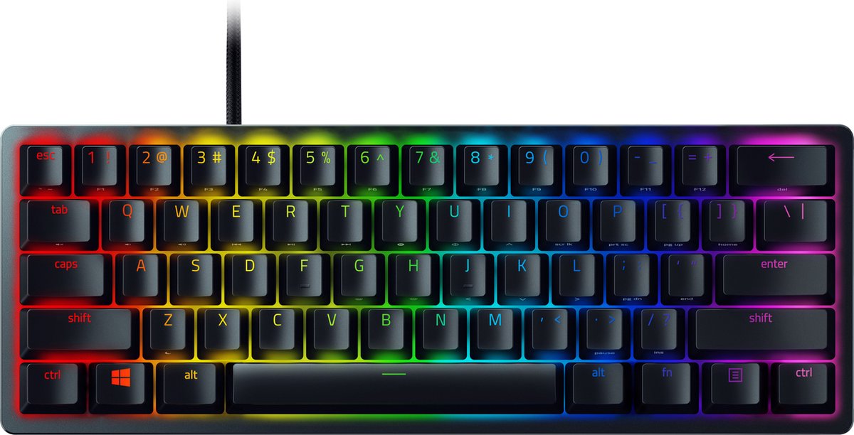 Razer Huntsman Mini Gaming Toetsenbord (Optisch Paars) Zwart QWERTY
