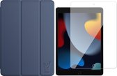Book Case geschikt voor iPad 2022 / 2021 / 2020 10.2 inch - Blauw Trifold Hoes