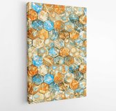 Canvas schilderij - Hexagon Abstract Royal WallPaper Background Design.  -  1424749187 - 115*75 Vertical