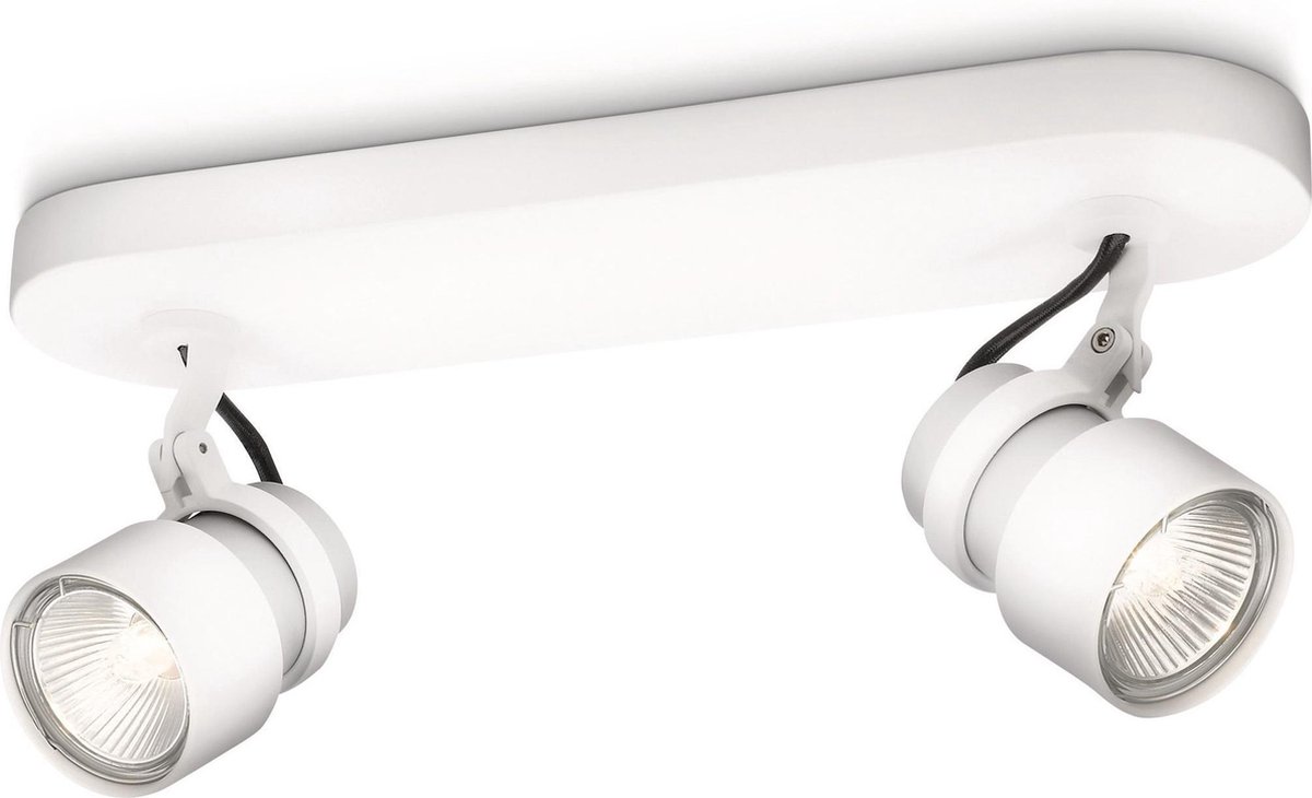 Philips myLiving Finish - Plafondlamp - Opbouwspot - 2 lichts - Dimbaar - Wit