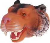 handpop tijger 22 cm bruin