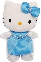 Hello Kitty Knuffel Princess meisjes blauw 17 cm