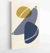 Canvas schilderij - Earth tones organic shape Art design for poster, print, cover, wallpaper, Minimal and natural wall art. 2 -    – 1859561368 - 80*60 Vertical