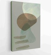 Canvas schilderij - Earth tones organic shape Art design for poster, print, cover, wallpaper, Minimal and natural wall art. 3 -    – 1859561356 - 115*75 Vertical