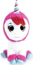 knuffel K3 Unicorn met muziek 20 cm wit/roze