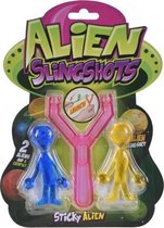 slingshots Alien katapult roze 12 cm 3-delig