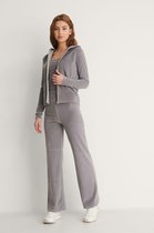 na-kd   velour zip up  Dames Trui - Maat S