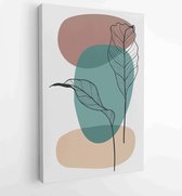 Canvas schilderij - Abstract Plant Art design for print, cover, wallpaper, Minimal and natural wall art. Vector illustration. 4 -    – 1814260226 - 50*40 Vertical