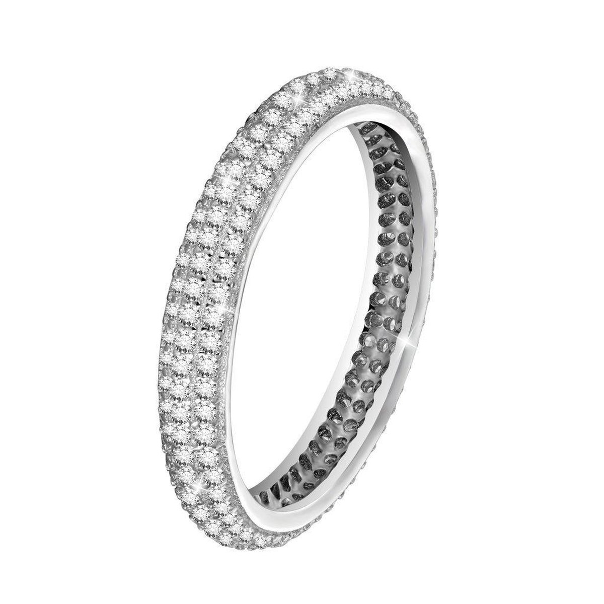 Di Lusso - Ring Arras - Zirkonia - Zilver 925 - Dames - 18.00 mm