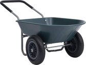 Everest Kruiwagen 100 kg 78 L 140x63x65 cm groen en grijs