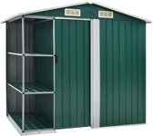 Everest Tuinschuur met rek 205x130x183 cm ijzer groen