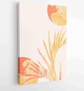 Canvas schilderij - Summer tropical wall arts vector. Palm leaves, monstera leaf 4 -    – 1903764610 - 40-30 Vertical