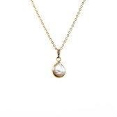 Lunar Wolff - Freshwater Pearl Necklace - Small - Gold Plated