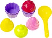 strandspeelgoed cupcakes 9-delig multicolor 4 cm