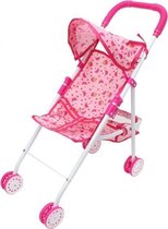 poppenbuggy meisjes 23 x 39,8 x 52,5 cm roze/wit