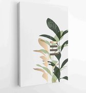 Canvas schilderij - Botanical and gold abstract wall arts vector collection. 1 -    – 1877836612 - 115*75 Vertical
