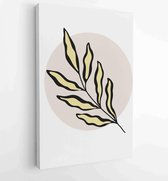 Canvas schilderij - Botanical and gold abstract wall arts vector collection. 1 -    – 1876883200 - 50*40 Vertical