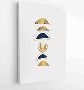 Canvas schilderij - Abstract gold wall arts vector collection. Earth tones organic shape Art design for poster, print, cover, wallpaper, Minimal and natural wall art. 4 -    – 1871