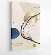 Canvas schilderij - Minimal and Gold abstract wall arts vector collection 3  -    – 1931500808 - 40-30 Vertical