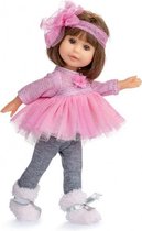 tienerpop Irene meisjes 22 cm roze/grijs