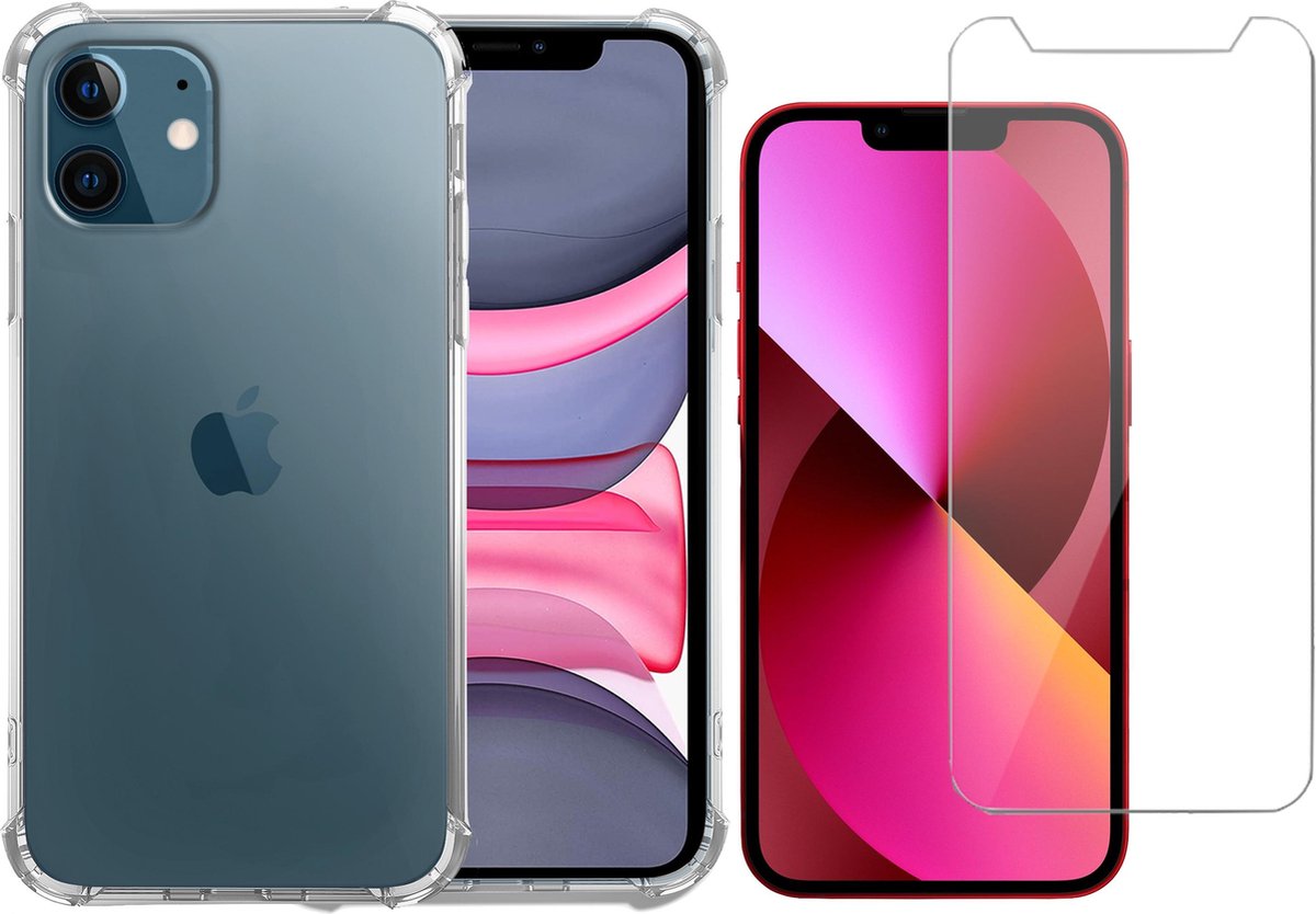 Hoesje geschikt voor iPhone 11 siliconen transparant case - Screen Protector