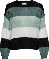 Jacqueline de Yong Trui Jdybadut L/s Pullover Knt 15211499 North Atlantic/stripes Dames Maat - S