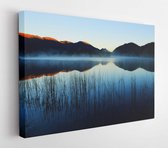 Canvas schilderij - A foggy morning at a shore in Norway  -     509323288 - 115*75 Horizontal