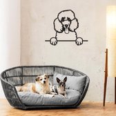 Hond - Poedel - Honden - Wanddecoratie - Zwart - Muurdecoratie - Hout