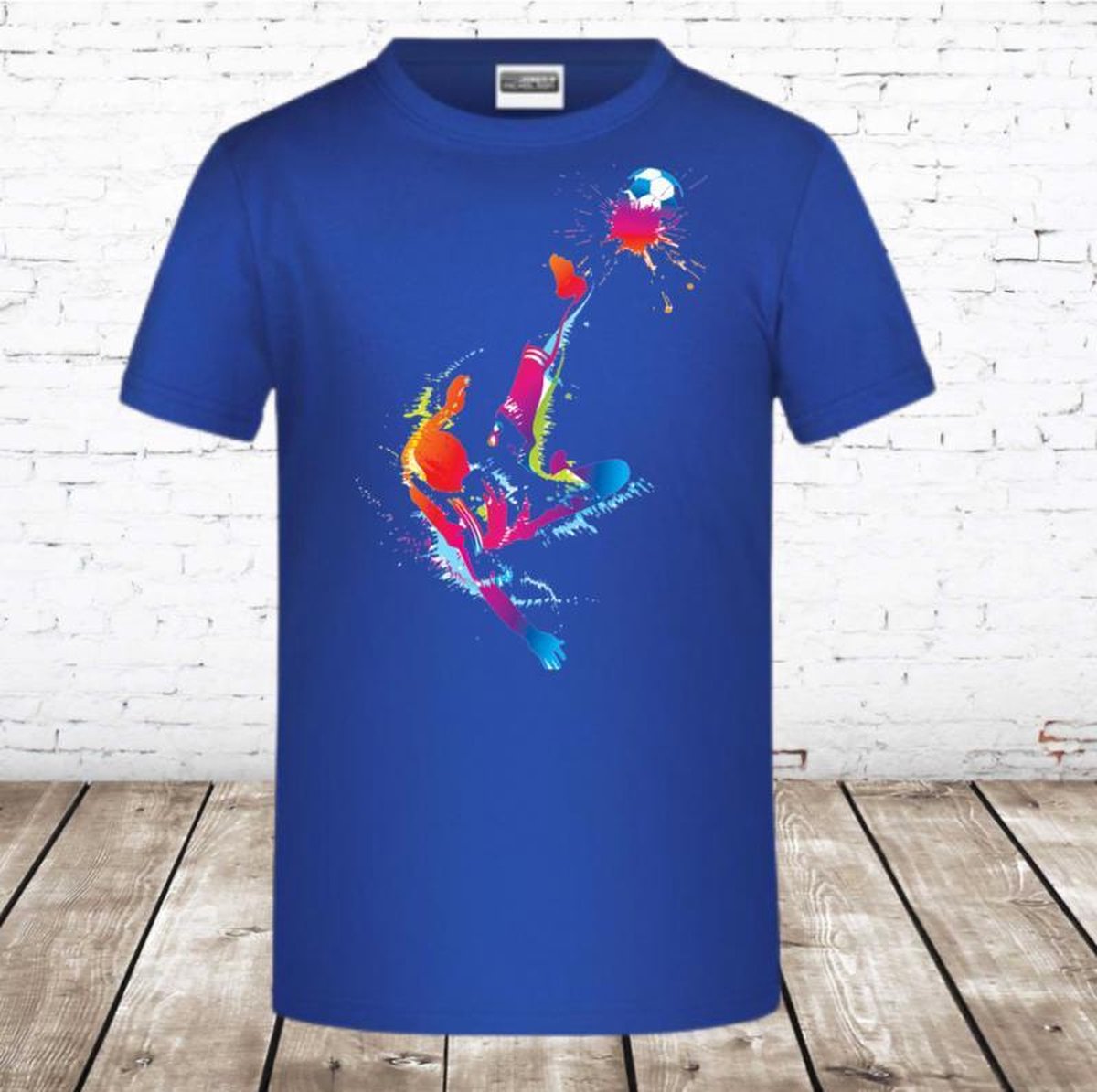 Jongens t shirt voetbal -s&C-110/116-t-shirts jongens