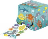 stickerrol oceaan 136 stuks lichtblauw