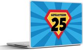 Laptop sticker - 14 inch - Verjaardag cadeau - 25 jaar - Superheld - 32x5x23x5cm - Laptopstickers - Laptop skin - Cover