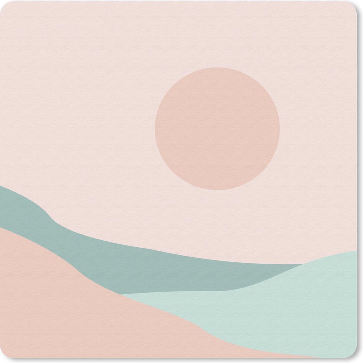 Muismat 30x30 cm - Mousepad Zomer - Zon - Strand - Abstract - Muismatten