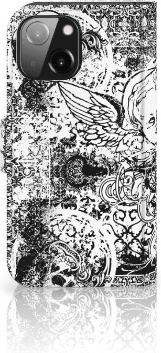 Telefoonhoesje met Naam iPhone 13 Mini Skulls Angel