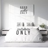Nice Dreams - Dekbedovertrek - Good Vibes White - 1-persoons 140 x 220 cm