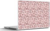 Laptop sticker - 10.1 inch - Panterprint - Roze - Chic - 25x18cm - Laptopstickers - Laptop skin - Cover