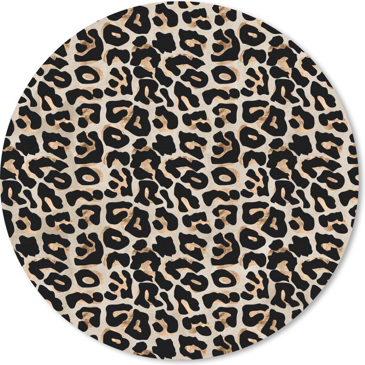 Muismat rond 30x30 cm - Mousepad Dierenprint - Panter - Chic - Ronde muismatten