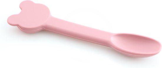 KliederZ 3-delige Siliconen Eetset - voor baby en peuters - Slabbetje Schaaltje Lepel - Kwalitatieve kinder serviesset met opvangbakje en zuignap - Donkerroze Cherry SE01 van KliederZ — afbeelding 4