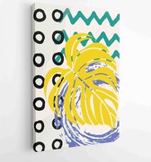 Canvas schilderij - Hand painted illustrations wall arts vector. Surface pattern design. 4 -    – 1843126801 - 40-30 Vertical