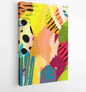 Canvas schilderij - Hand painted illustrations wall arts vector. Surface pattern design. 3 -    – 1843038787 - 50*40 Vertical