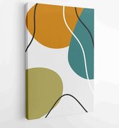 Canvas schilderij - Earth tones organic shape Art design for poster, print, cover, wallpaper, Minimal and natural wall art. Vector illustration. 1 -    – 1839106018 - 40-30 Vertica